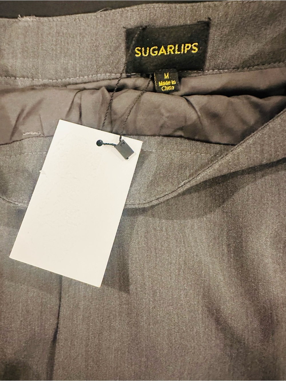 Sugarlips Pleated Mini Skirt Heather Gray Size M NWT - Picture 8 of 8